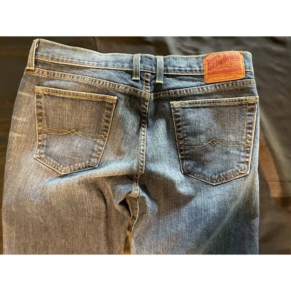 Lucky Brand Sundown Jeans Womens 16/33 Blue Straight Leg Made in USA Denim